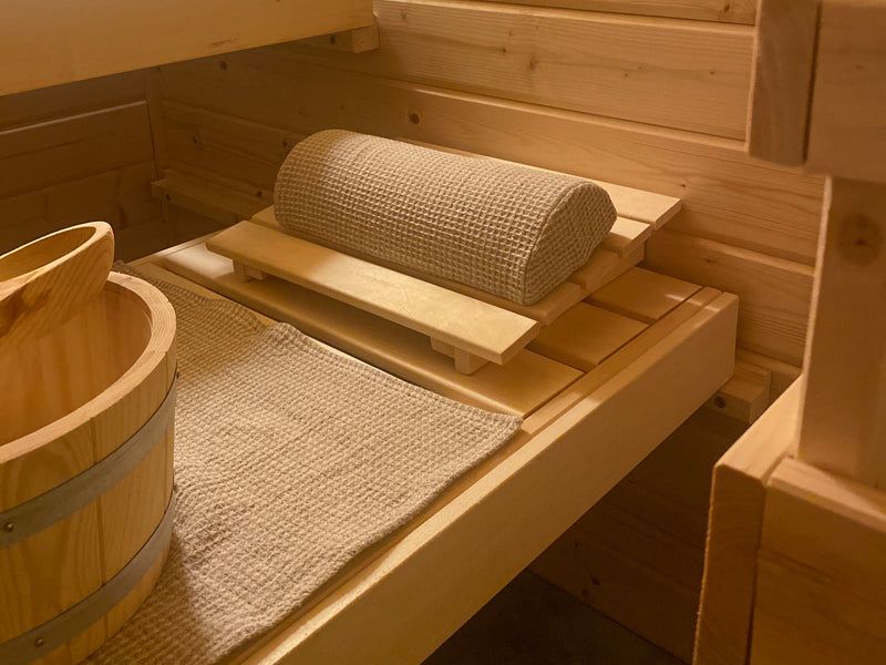 Halb-Nackenrolle gefüllt ca. 15x33 cm 100% Leinen beties 