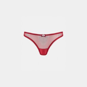 Satin Bow G String  Red