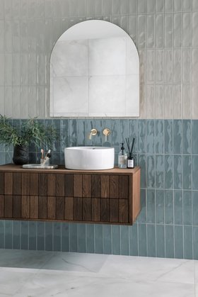 Acton™ Steel Blue Tile (30cm x 7.5cm)