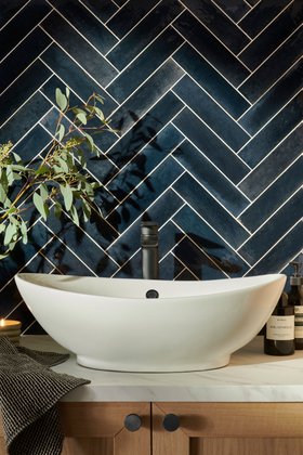 Zellica™ Ink Blue Tile (6cm x 24cm)