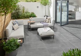 Everscape Enis Black Slate Outdoor Tile