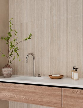 Earthen Chisel Travertine Tile