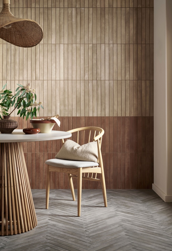 Kanvas™ Cotto and beige tile