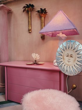 1980s Hand painted Celeste dining chairs. Moon and Sun. Sold separately