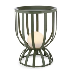 Abode Outdoor Metal Side Table With Orb Light