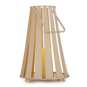 Abode Flared Metal Lantern With LED Candle 37cm
