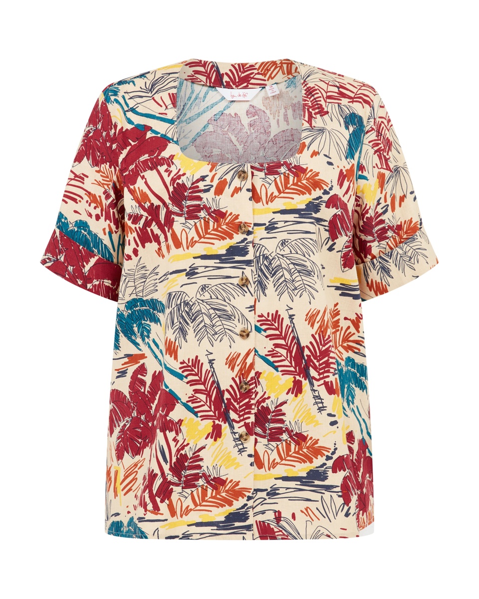 Ben De Lisi Printed Top sketched tropical