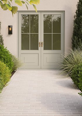 Dijon Rendition® by QS Stone Effect Porcelain Herringbone Cobbles