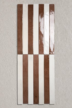 Luella Claret Red & Blanched White Chequerboard Tiles