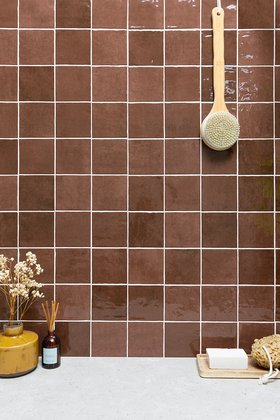 Crilly Truffle Brown Decorative Porcelain Tiles