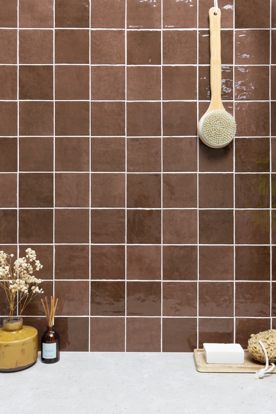 Crilly Truffle Brown Decorative Porcelain Tile