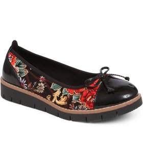 Ballet Pumps Black Floral