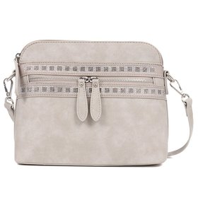 Zip-Fasten Crossbody Bag Beige