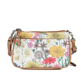 Floral Cross Body Bag White Multi