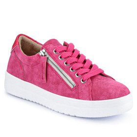 Zip Up Chunky Platform Trainers - Hot Pink