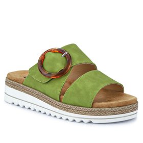 Adjustable-Fitting Mules Green