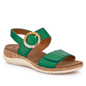 Touch Fasten Platform Sandals Green