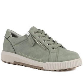 Wide Fit Dual Fasten Trainers Sage