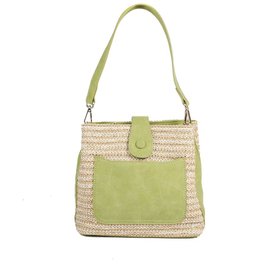 Woven Shoulder Bag - Green