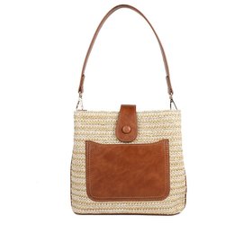 Woven Shoulder Bag - Tan