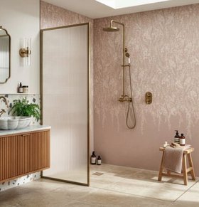 Wickes Wetwall X Ca Pietra Wisteria Shower Panel Lifestyle