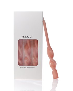 Twisted Taper Candle | Plaster Pink