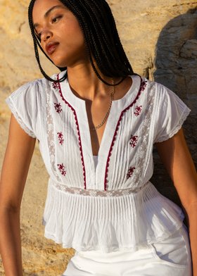 The Organic Cotton Embroidered Top