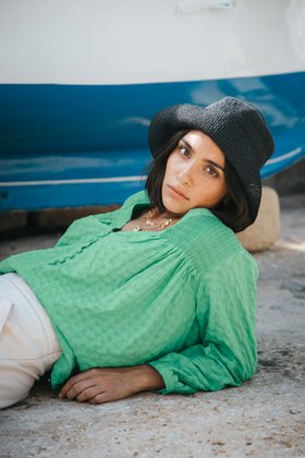 Ladies' Smock Blouse in Sage