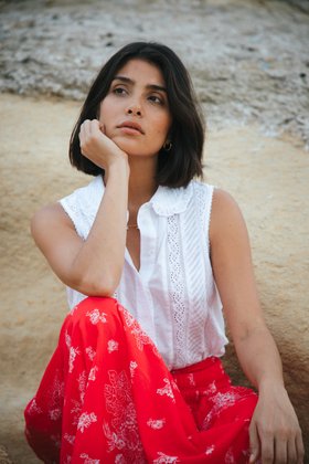 Organic Cotton Sleeveless Blouse