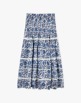 Organic Cotton Block Print Skirt