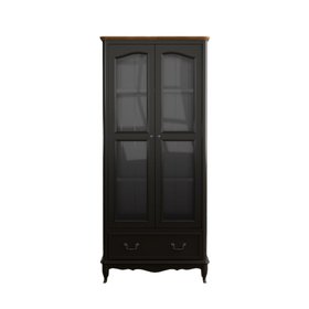 Chateau Noir Oak and Black Painted Display Cabinet