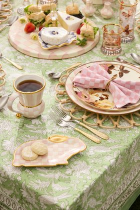 Pink Check Napkin, Set Of 4