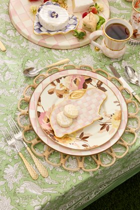 Wild Rose White Dinner Plate