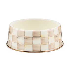 MacKenzie Childs   Mocha Check Large Pet Dish   £100   Www.mackenzie Childs.co.uk
