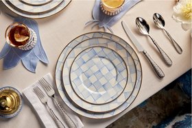 Sky Check Dining Hero Place Setting