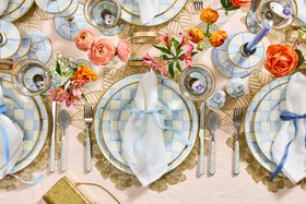 MacKenzie-Childs Skky Blue Tablescape
