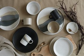 Denby Grain Accent Large Round Platter