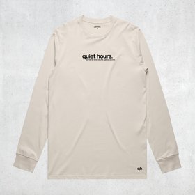 unisex where the work gets done l/s tee in bone