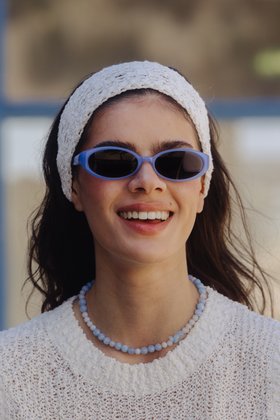 IOLLA X CLÒIMH 002 in Icy Blue with classic grey lenses