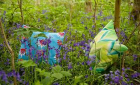 Bow And Lotus Cushion and Waves Cushion