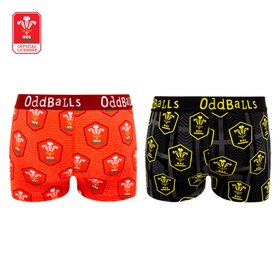 Welsh Rugby Union - Home & Alternate - Ladies Boxers 2 Pack Bundle