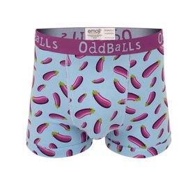 Aubergine emoji® - Mens Boxer Shorts & Ball Deodorant Bundle
