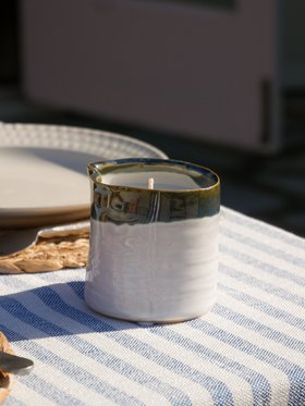 Green Ombré Garden Candle