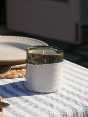 Green Ombré Garden Candle