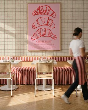 Rustic Windowpane Red - Wallpaper