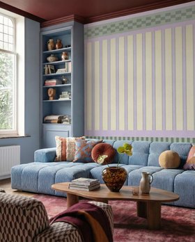 Precise Striped Lines Light Purple - Wallpaper