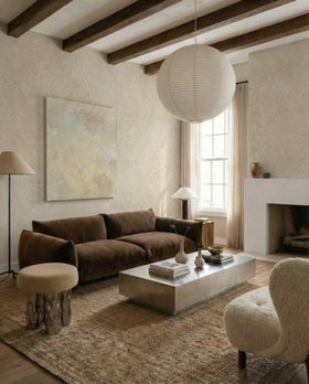 Thalea Creamy Beige - Wallpaper