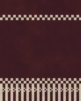 Picket Fence Pattern - Maroon