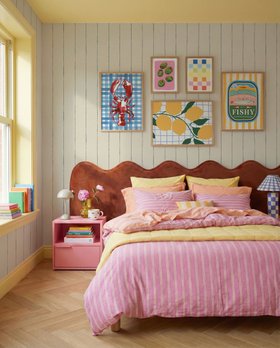 Classic Pinstripe Pattern Blue - Wallpaper