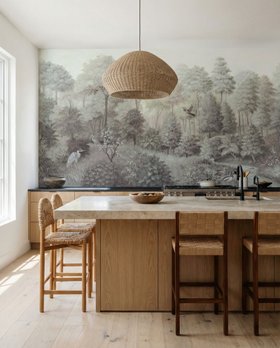 Wildlife In Serene Forest Wallpaper